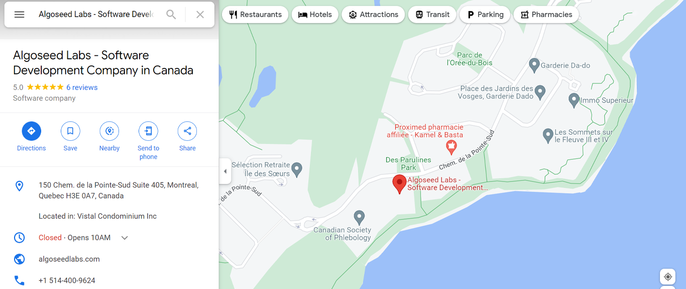 algoseed labs location map