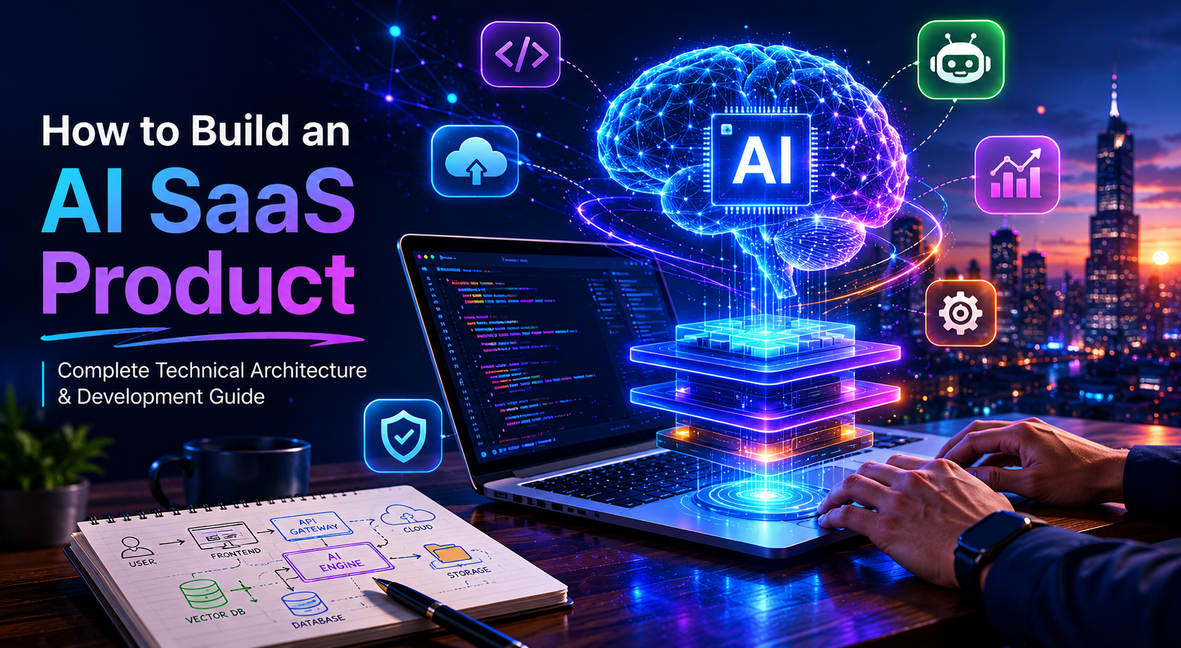 Comment Construire un Produit SaaS IA : Architecture Technique Complète & Guide de Développement cover image